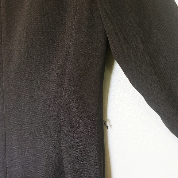 Ellen Tracy Charcoal Grey Dress Long Sleeve - Picture 4 of 14